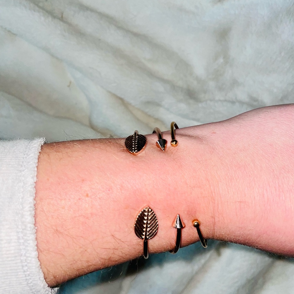 SET OF THREE ROSE GOLD BANGLES - Picture 3 of 3